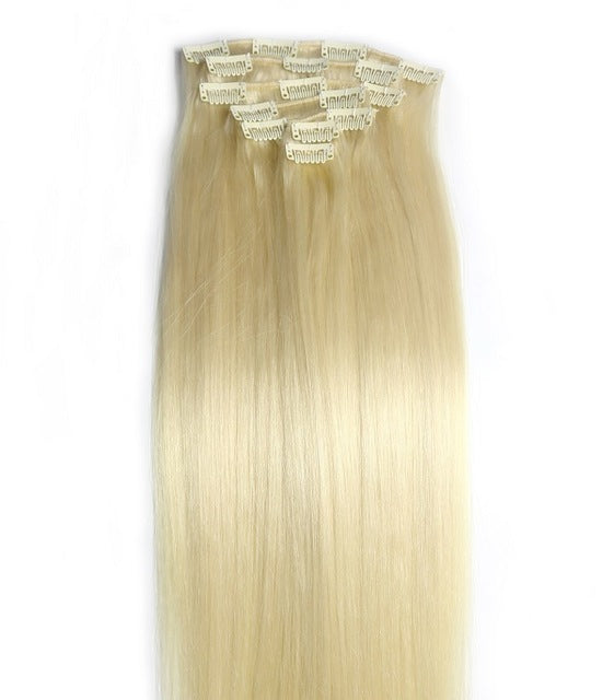 Thin | ZZHAIR 100g-160g 16"-26" Machine Made Remy Hair 8Pcs Set Clips