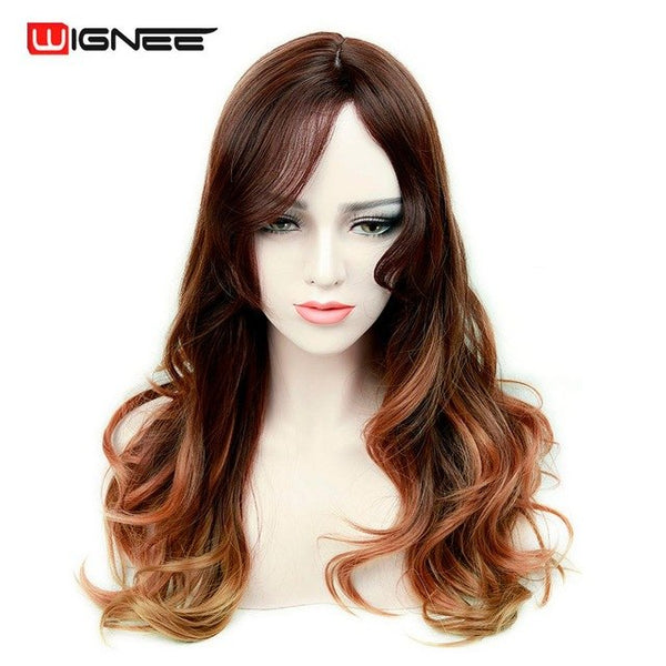 Load image into Gallery viewer, Wignee Long Ombre Brown Hair Wigs